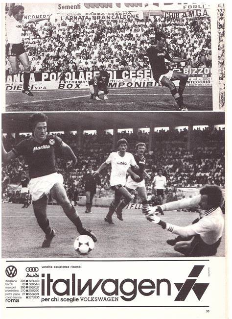 Giallorossi, ottobre 1981, n. 106, p. 33, Cesena-Roma 1981-82