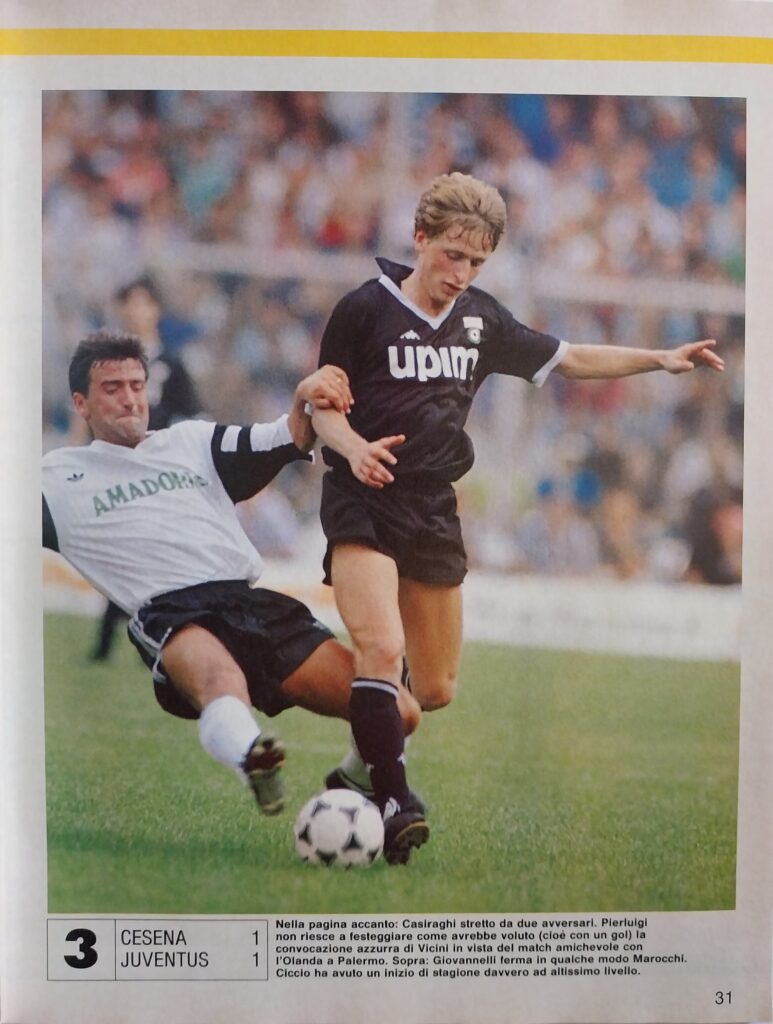 Hurrà Juventus, ottobre 1990, n. 10, p. 31, Cesena-Juventus 1990-91 Giovannelli