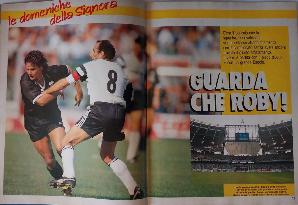 Hurrà Juventus, ottobre 1990, n. 10, pp. 26-27, Cesena-Juventus 1990-91 Piraccini