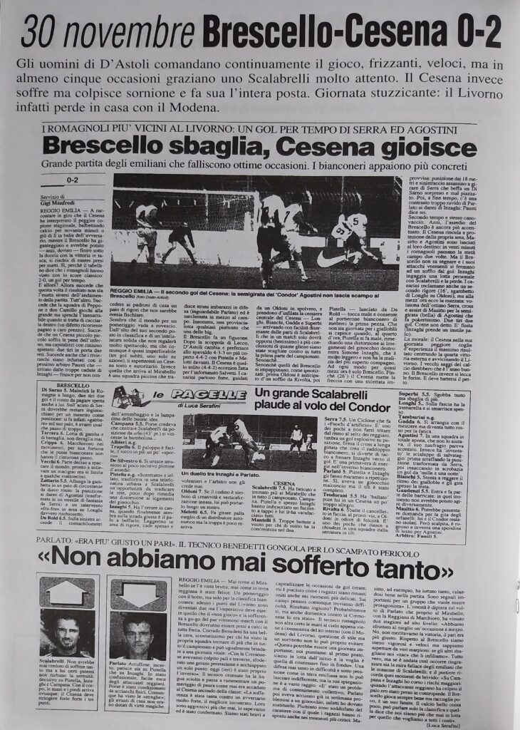 Il Resto del Carlino 1998 speciale promozione Cesena in serie B, p.s.n. 20, Brescello-Cesena 1997-98