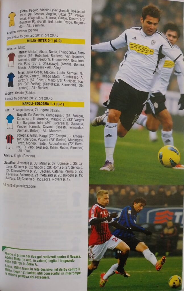 Panini Almanacco illustrato del calcio 2013, Cesena-Novara 2011-12 Mutu