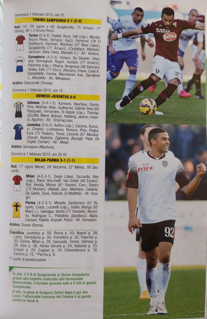 Panini Almanacco illustrato del calcio 2016, Cesena-Lazio 2014-15 Defrel