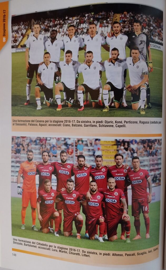 Panini Almanacco illustrato del calcio 2017, p. 148, presentazione Cesena 2016-17