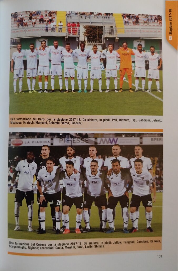 Panini Almanacco illustrato del calcio 2018, p. 153, presentazione Cesena 2017-18