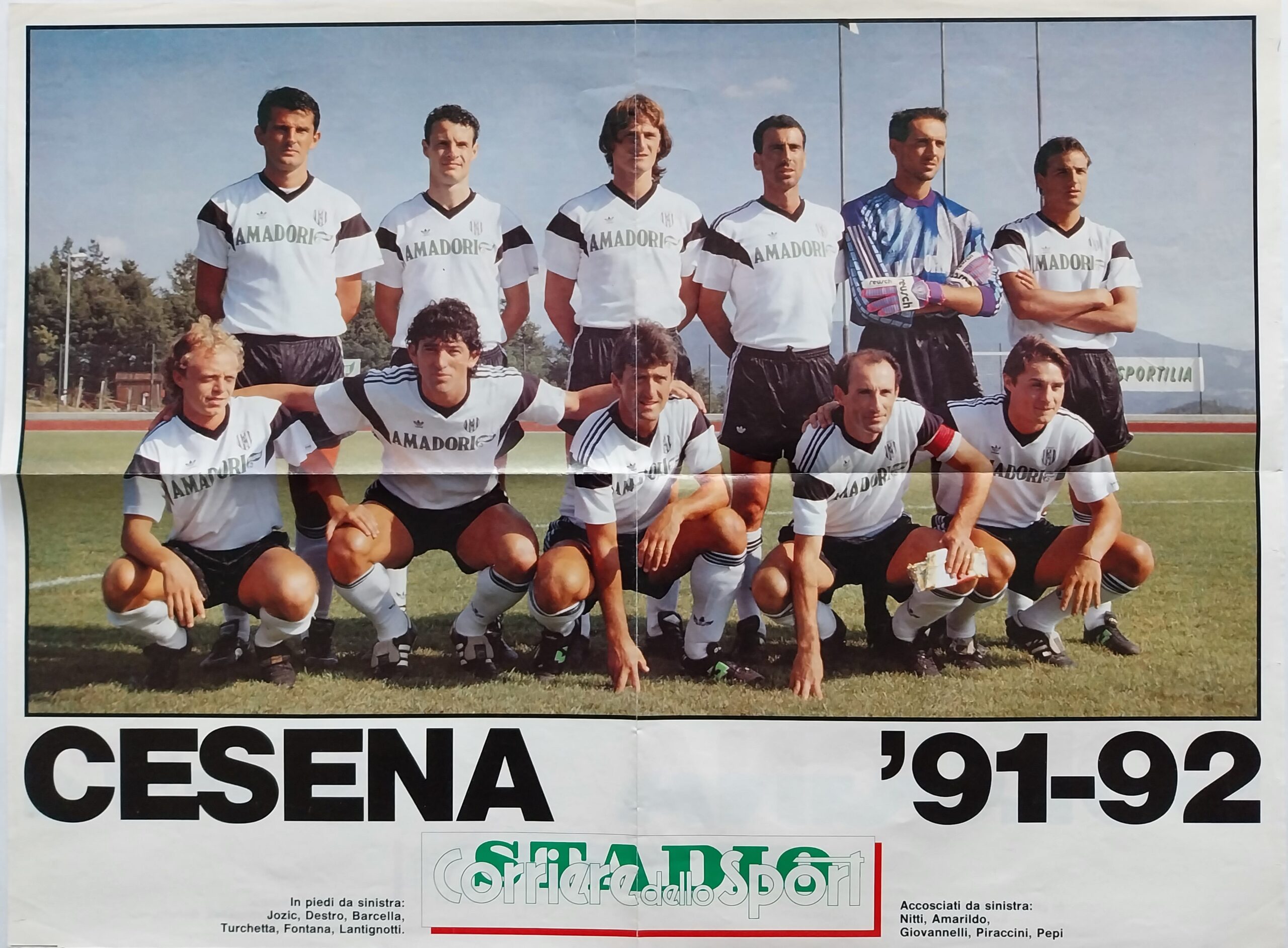 Poster Stadio Cesena 1991-92 formazione