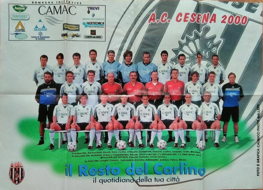 Poster rosa Cesena 1999-00 Il Resto del Carlino