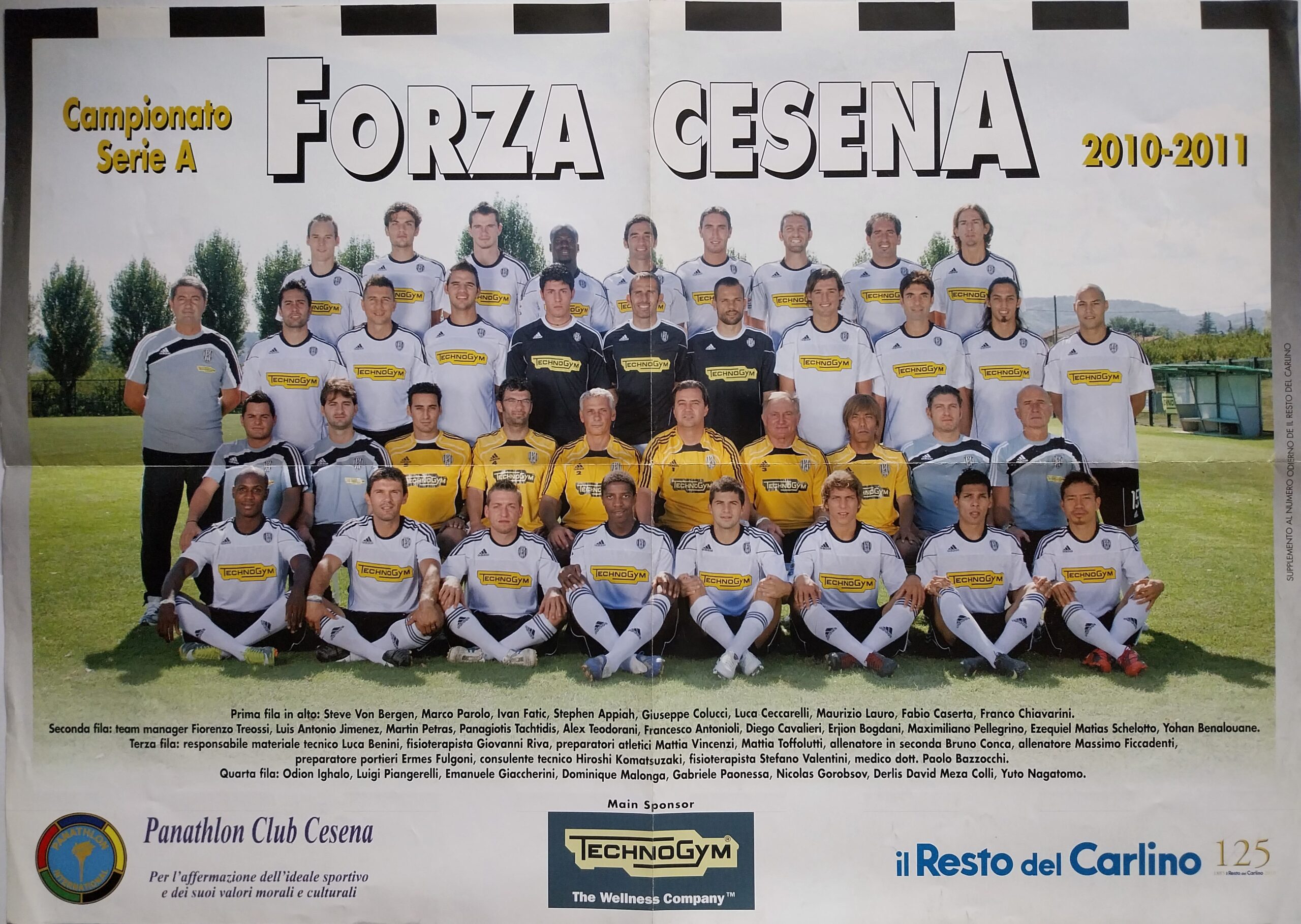 Poster rosa Cesena 2010-11 Il Resto del Carlino