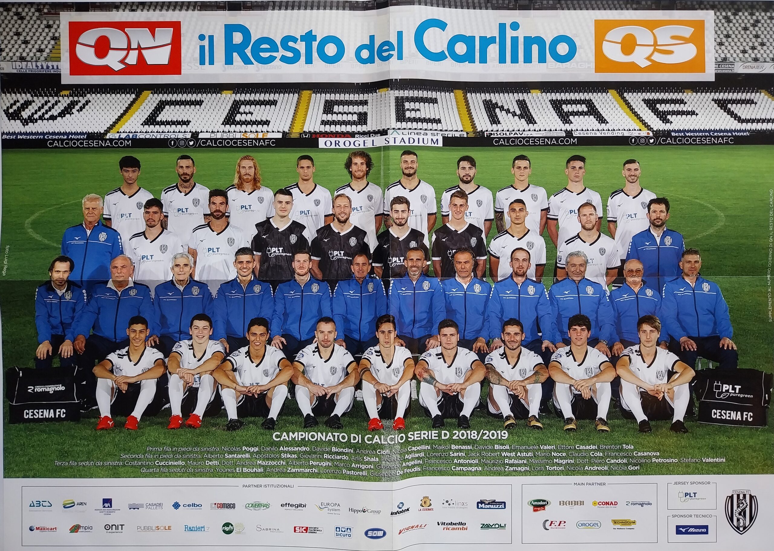 Poster rosa Cesena 2018-19 Il Resto del Carlino