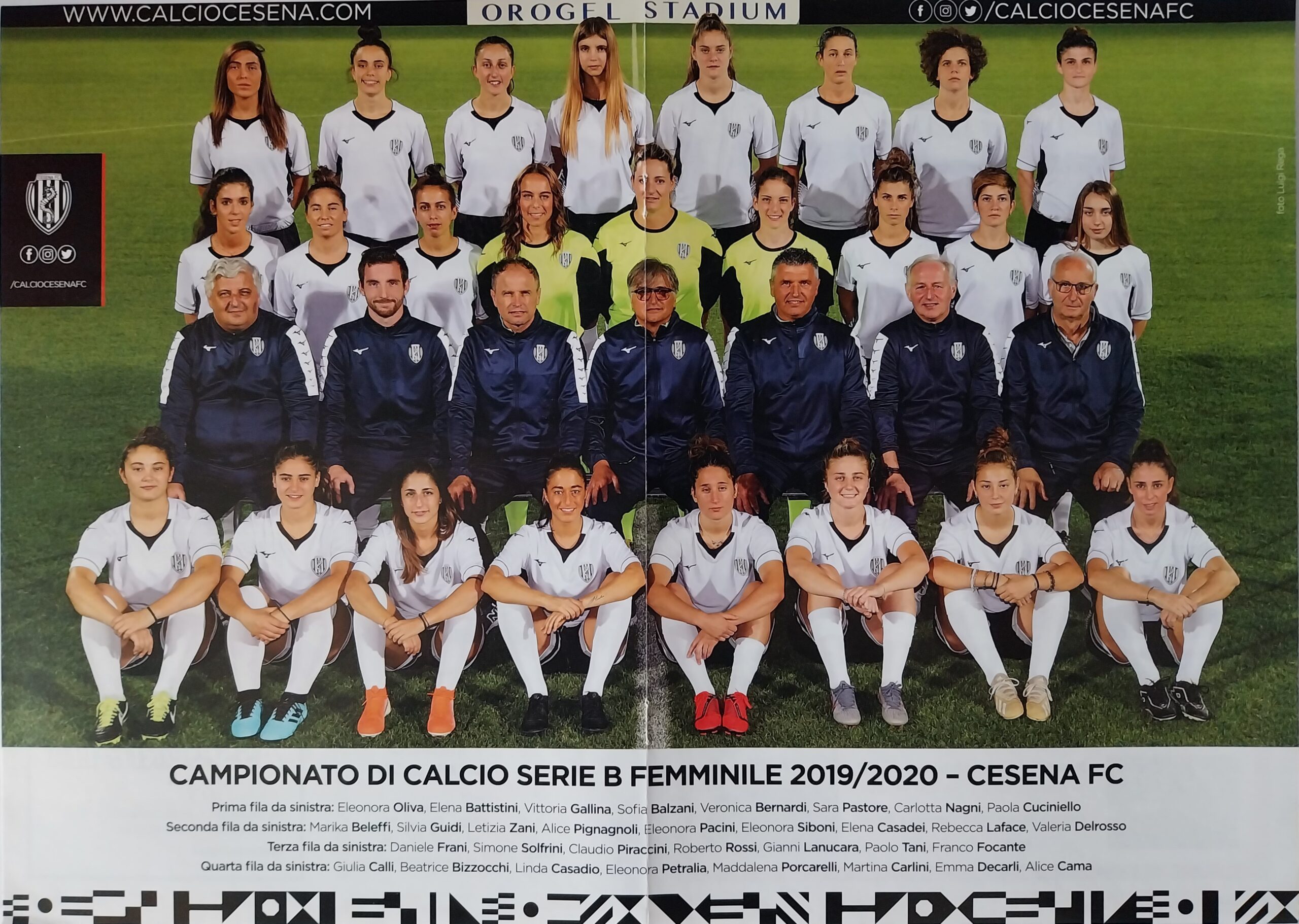 Poster rosa Women Cesena 2019-20 Cesena FC Magazine