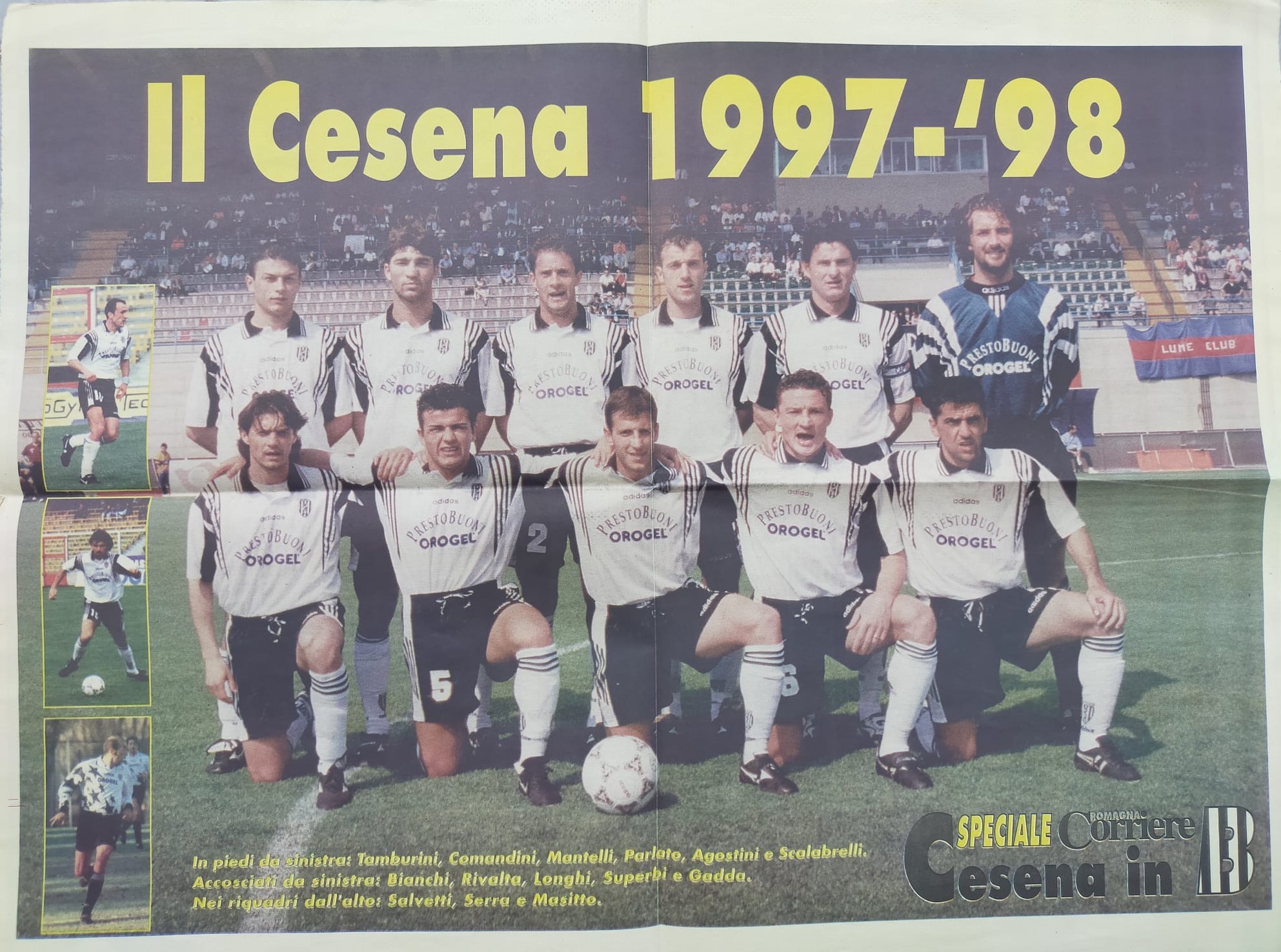 SPECIALE CESENA 1997-98 promozione in serie B-Corriere Romagna-04-0 poster formazione