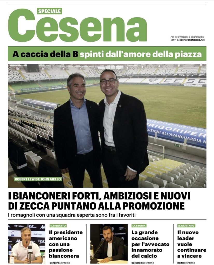 SPECIALE CESENA 2022-23-Resto del Carlino-3 settembre 2022 p.01