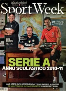 Sportweek 28 agosto 2010, n. 30, copertina presentazione serie A 2010-11