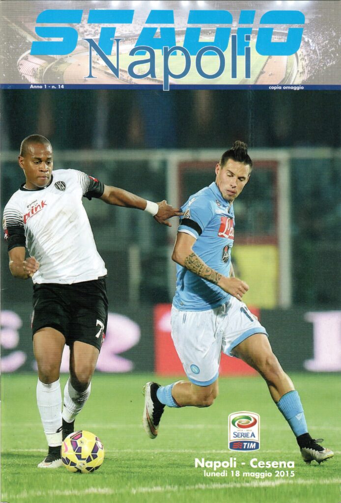 Stadio Napoli 18 maggio 2015, n. 14, copertina Napoli-Cesena 2014-15 Zè Eduardo