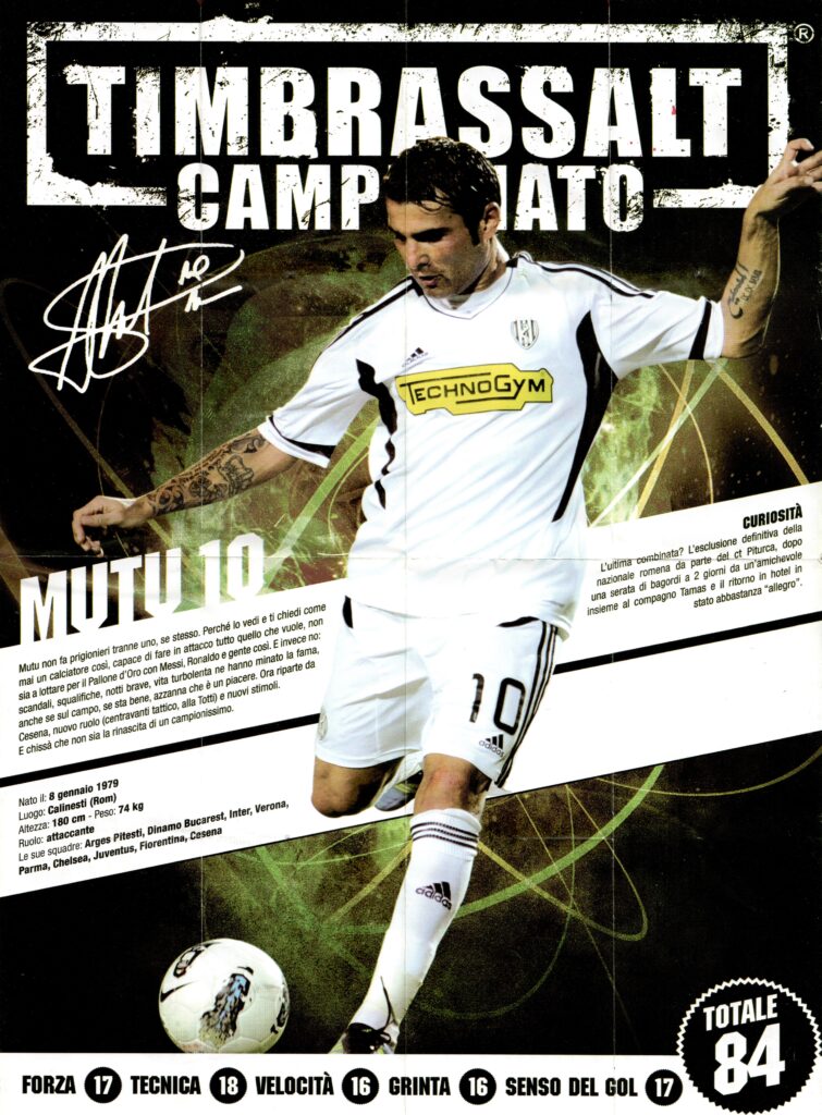 Timbrassalt La Gazzetta dello Sport 2011-12 poster Mutu