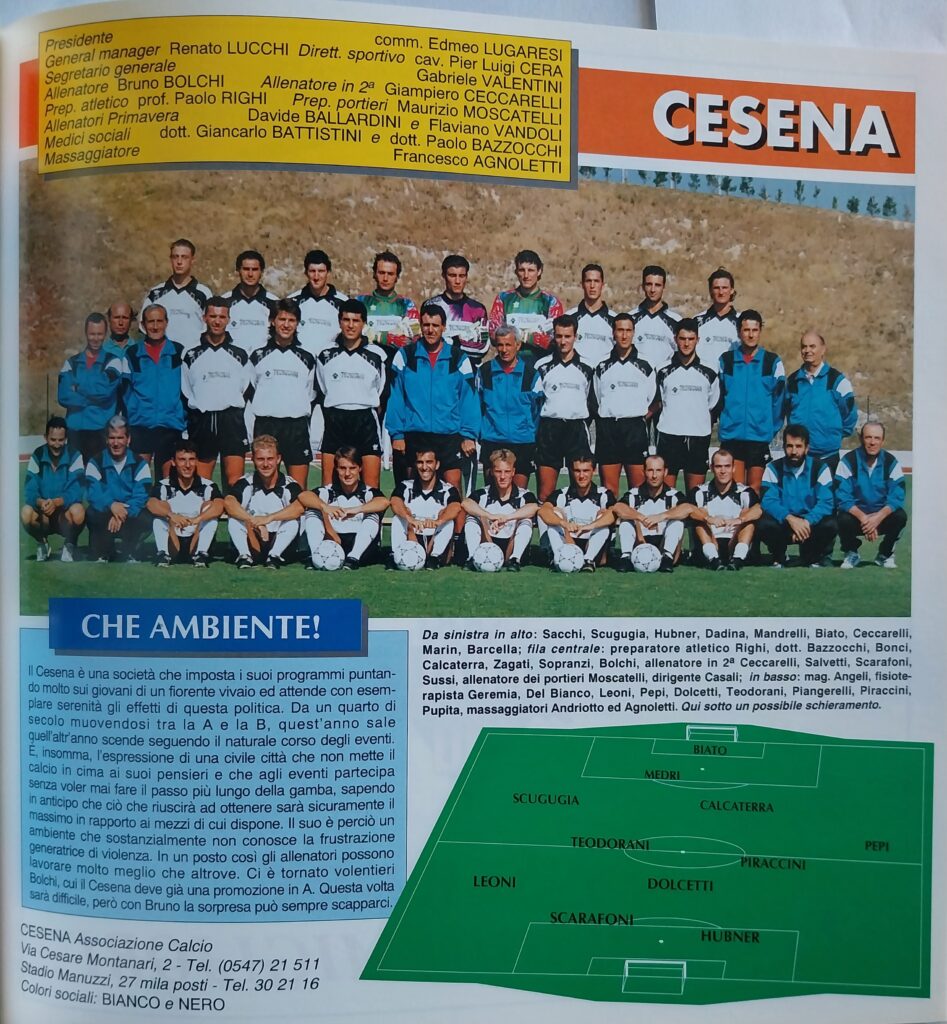 Tutto il calcio dalla A alla B, presentazione Cesena 1993-94