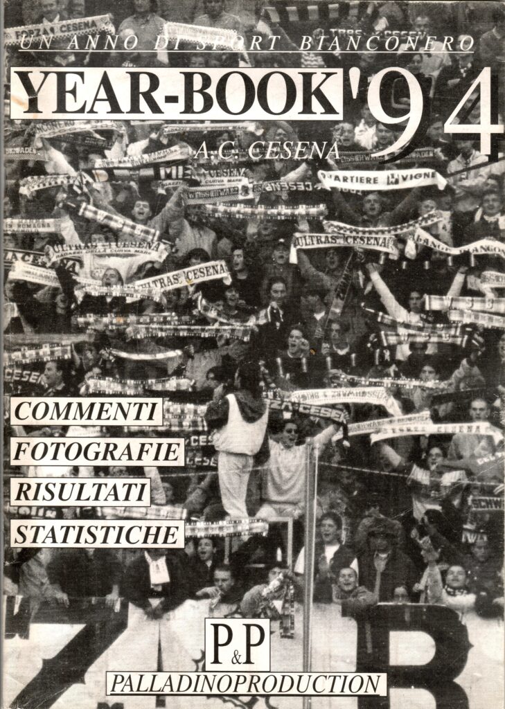 Yearbook Cesena 94, copertina, statistiche Cesena 1994-95