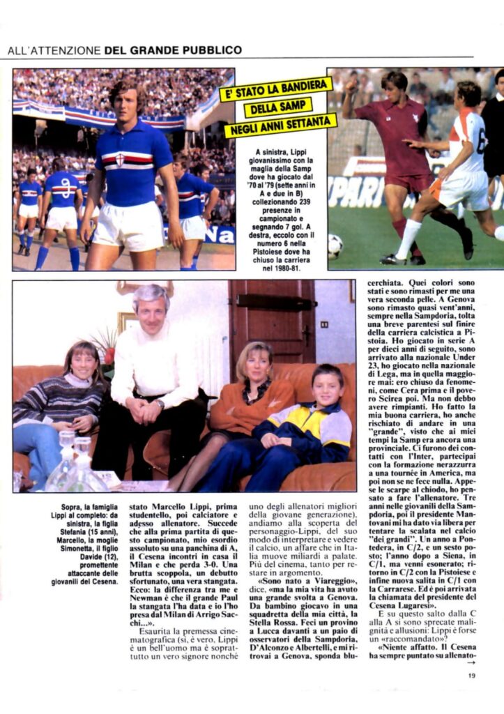 Intrepido 20 febbraio 1990, n. 8, p. 19, articolo Lippi 1989-90