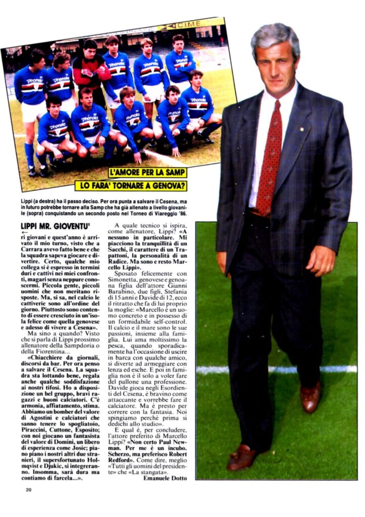 Intrepido 20 febbraio 1990, n. 8, p. 20, articolo Lippi 1989-90