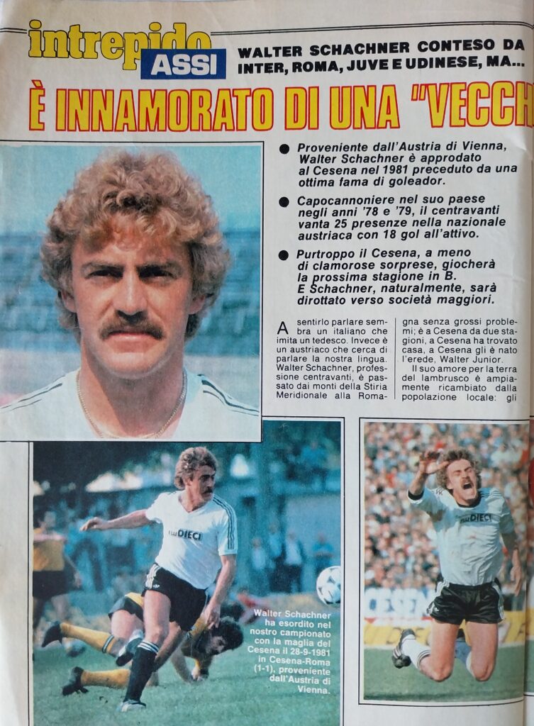 Intrepido 27 aprile 1983, n. 17, p. 6, articolo Schachner 1982-83